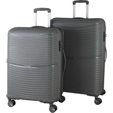 MÇS V379 Aura Y.üretim Pp Valiz 65 cm + 75 cm Siyah Set