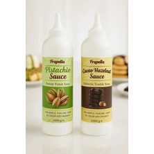 Frapella Antep Fıstık Sosu ve Kakaolu Fındık Sosu 1 kg x 2 Adet Waffle, Pankek, Krep Dondurma Vb.