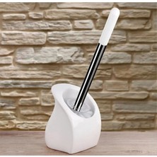 froyalife Fame Kitchen Seramik Beyaz Wc Tuvalet Klozet Fırçası Banyo Seti