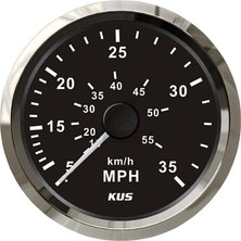 Kus Sürat Göstergesi 35 Mph Siyah 12/24V 85mm