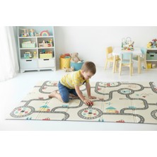 Pureza Çift Taraflı Katlanabilir Oyun Matı 200CMX130CMX1CM Kaymaz, Darbe Emici, Su Geçirmez, Bebek ve Çocuklar Için |taşıma Çantası Hediyeli (Yerli Üretim)