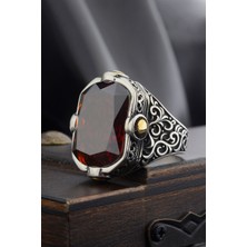 Innuendo Jewelry Innuendo 925 Ayar Gümüş Kare 4 Noktalı Zirkon Erkek Yüzük