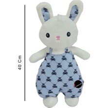 Top Rock Store Sevimli Tulumlu Tavşan Peluş Oyuncak 40 cm Hediyelik Uyku Arkadaşı