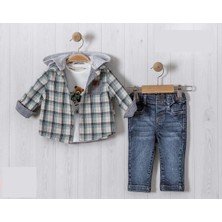 Lamato Baby BAYRAMLIK BASKILI TİŞÖRTL GÖMLEKli TAKIM