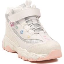 Cool Bella Uzun F Beyaz Cırtlı Desenli Kız Çocuk Spor Ayakkabı