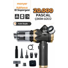 Monyer 20000PA Ultra Güçlü Vakumlu Kablosuz Üflemeli Araç Süpürgesi