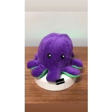 Top Rock Store Mod Değiştiren Ahtapot Duygulu Iki Yüzlü Peluş Oyuncak 20 cm Hediyelik Uyku Arkadaşı