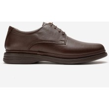 Dericlub Erkek Ortopedik Bağcıklı Klasik Ayakkabı Gerçek Deri Hz 407 Kahverengi