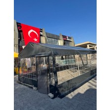 Çadır Dünyası 4x6 m Galvanizli Kış Bahçesi - 650 gr Branda & 0.80 mm Şeffaf