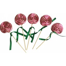Honey Candy Balcı Şekerleme Büyük Boy Sosyete Şeker 20 Adet 30 gr Pembe Beyaz Tutti Frutti Aromalı Lolipop Çocuk Doğum Günü