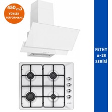 Eminçelik ve Afm Tech Markalı / FETHY-A28  Emaye Ocak 2'li  Ankastre Set (31 221  + FM3301 )