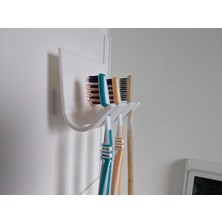 Sora Design 3’lü Diş Fırçası Duvar Askısı Banyo Düzenleyici Aparat