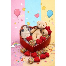 Home Dekor Hediye Aşk Dolu Hediye Kalp Kutuda Melek Kar Küresi & Ayıcık & Jelibon Şeker sevgililer Günü Hediye Seti