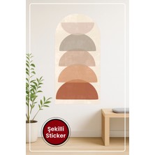 KOSS Dijital Oval Şekilli Bohem Tarzı Renkler ve Desenler Dekoratif Duvar Sticker Ev Ofis Salon Hol