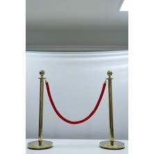 Protokol Bariyer Gold / Sarı 2 Duba 1 Halat Set Protokol Bariyeri - Halatlı Bariyer - Pirinç Bariyer