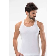 ModaSize 3 Adet Tutku Ribana Spor Erkek Beyaz Atlet 0118