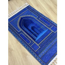 Dokuma Taban Örgü Püsküleri ve Ipek Kadar Yumuşak Yüzeyiyle Bambu Seccade Namazlık 80X125 cm