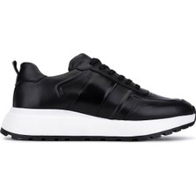 Tamer Tanca Erkek Hakiki Deri Siyah Sneakers & Spor Ayakkabı 222 70113 Erk Ayk SK25-26 Sıyah
