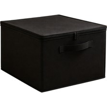 Luxway Home Siyah 2'li Set Çok Amaçlı Baza ve Dolap Içi Düzenleyici Kutu Hurç 35X42X23 cm