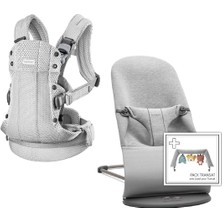 Babybjörn 2'li Set Soft Oyuncaklı Bliss Ana Kucağı 3D Jersey Light Grey & Kanguru Harmony Mesh Silver