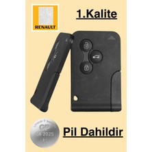 Renault Megane 2 Uyumlu Içi Boş Kart Kumanda Kabı Anahtar Kabı Oto Anahtarlık Geçme Çıt Çıtlı