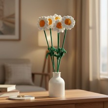 Uretti - Tuğba 9352 0108 El Örgüsü 5'li Papatya Buketi