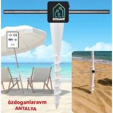 Dogant Beyaz  Şemsiye Sabitleme Demir Kazık 48CM