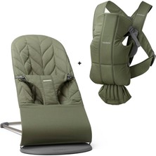 Babybjörn 2'li Set Bliss Ana Kucağı & Kanguru Mini Woven Dark Green