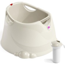 Okbaby Bebek Banyo Seti Opla Küvet & Splash Bebek Duşu Kırık Beyaz