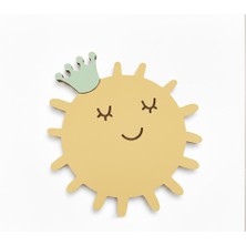 BAYILDIM Uykucu Dostlar Uyanıyor Günaydın Güneş Ahşap LED Duvar Gece Lambası – Çocuk & Bebek Odası