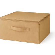 Luxway Home Bej 4'lü Set Çok Amaçlı Baza ve Dolap Içi Düzenleyici Kutu Hurç 35X42X23 cm