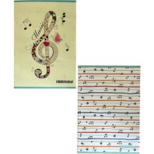 Keskin Color A4 Karton Kapak Tel Dikiş Müzik Defteri  32 Yp. ( 1 Adet Gönderim Sağlanacaktır )