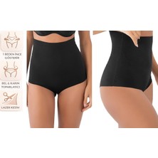 Bipamuk Kadın Lazer Kesim Slip Korse Yüksek Bel Dikişsiz Bel ve Karın Toparlayıcı