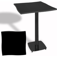 Dockers Dalgalı Kare Bistro Wermodin Masa 67X67 cm Tokyo Serisi (Esb) - Siyah