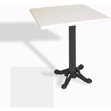Dockers Çipa Döküm Ayak Kare Masa 60X60 cm - (Werzalit, Wermodin ve Allzalit Tabla) - Beyaz