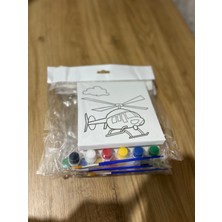 15X15 cm Çocuk Tuval Seti 6’lı | Boya ve Fırça Dahil