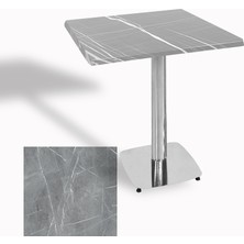 Dockers Tokyo Kare Masa (Kromnikel) 80X80 cm - (Werzalit, Wermodin ve Allzalit Tabla) - Light Temperado