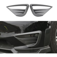 Ramm Tesla Model Y Ön Sis Lambası Kaşı Upgrade Geniş Tip Karbon Kaplama - 2 Adet - Mat Siyah