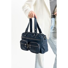 Mega Çanta Lizbon/yumuşak Deri Çok Bölmeli Kadın Kol Çantası