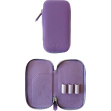 Eng Leather Saffiano Deri Koleksiyonu 3'lü Kalem Çantası Lollipop