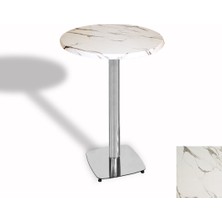 Dockers Bistro Masa Tokyo Kromnikel - (Werzalit, Wermodin ve Allzalit Tabla 70 cm Çap) - Afyon Mermer