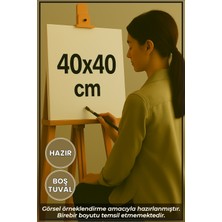 KOSS Dijital 40X40CM 1 Adet Kare Boş Tuval Kanvas Resim Tuvali, Sanat Hobi Boyama Için Hazır Tuval