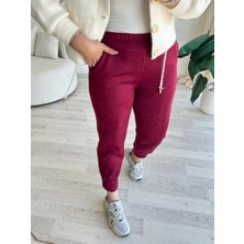 Leilaa Paçası Pensli Süet Pantolon