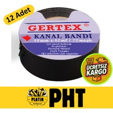 Gertex Kanal Bandı 48 mm x 40 mt ( 12 Adet ) Siyah Renk SR4840