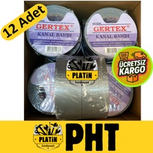 Gertex Kanal Bandı 48 mm x 40 mt ( 12 Adet ) Gri Renk GR4840
