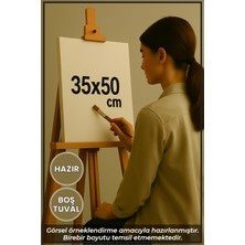 KOSS Dijital 35X50CM 1 Adet Boş Tuval Kanvas Resim Tuvali, Sanat Hobi Boyama Için Hazır Tuval