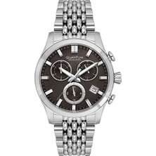 Quantum Erkek Kol Saati 43 mm Mineral Cam Metal Kordon 10 Atm