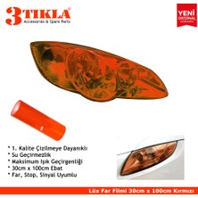 3 Tıkla Far, Stop, Sinyal Kaplama Filmi 30CM Kırmızı