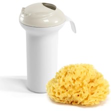 Okbaby Bebek Banyo Seti Splash Bebek Duşu K. Beyaz & Doğal Banyo Süngeri No:12 | Orta