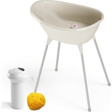 Okbaby Bella Bebek Banyo Seti 4 Parça Kırık Beyaz